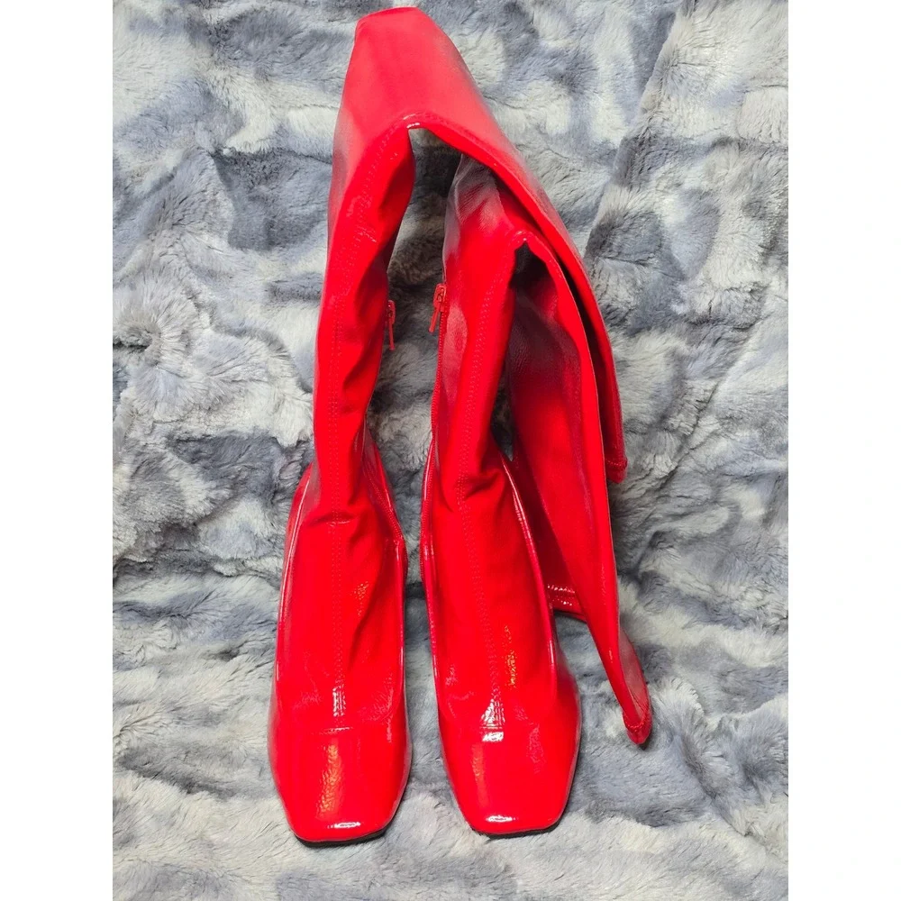 NWOB I.N.C. International Concepts Keenah Over-The-Knee Boots‎ Red size 7